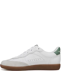 Sam Edelman Kallen Gum Sole Leather and Suede Perforated Detail Lace Up Sneakers