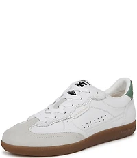 Sam Edelman Kallen Gum Sole Leather and Suede Perforated Detail Lace Up Sneakers