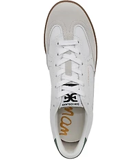 Sam Edelman Kallen Gum Sole Leather and Suede Perforated Detail Lace Up Sneakers