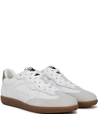 Sam Edelman Kallen Gum Sole Leather and Suede Perforated Detail Lace Up Sneakers