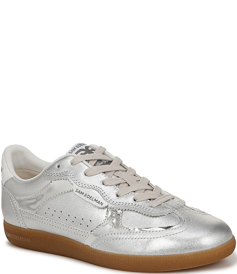 Sam Edelman Kallen Gum Sole Leather Perforated Detail Lace Up Sneakers