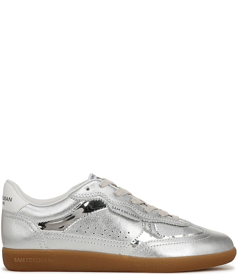 Sam Edelman Kallen Gum Sole Leather Perforated Detail Lace Up Sneakers