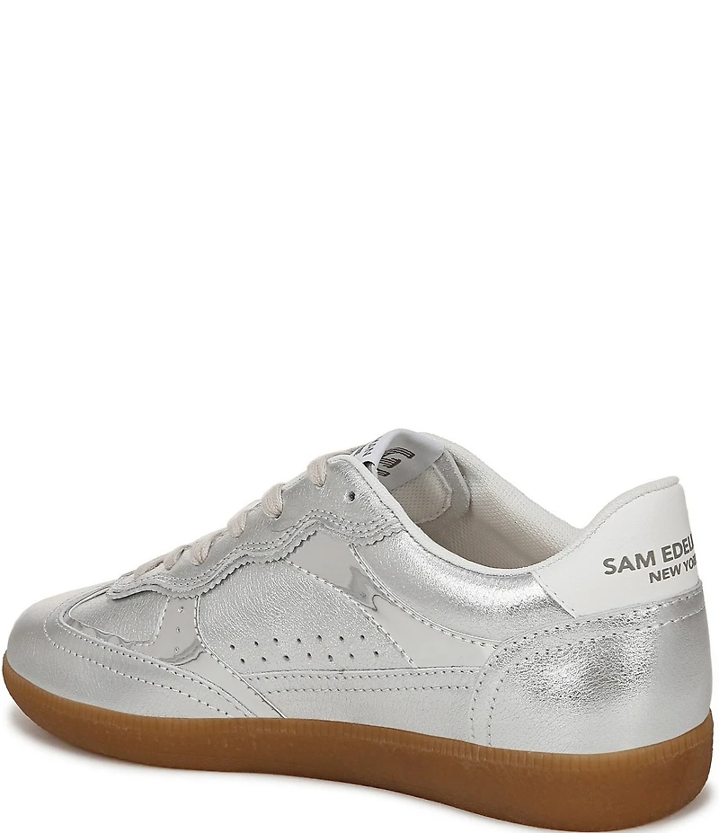 Sam Edelman Kallen Gum Sole Leather Perforated Detail Lace Up Sneakers
