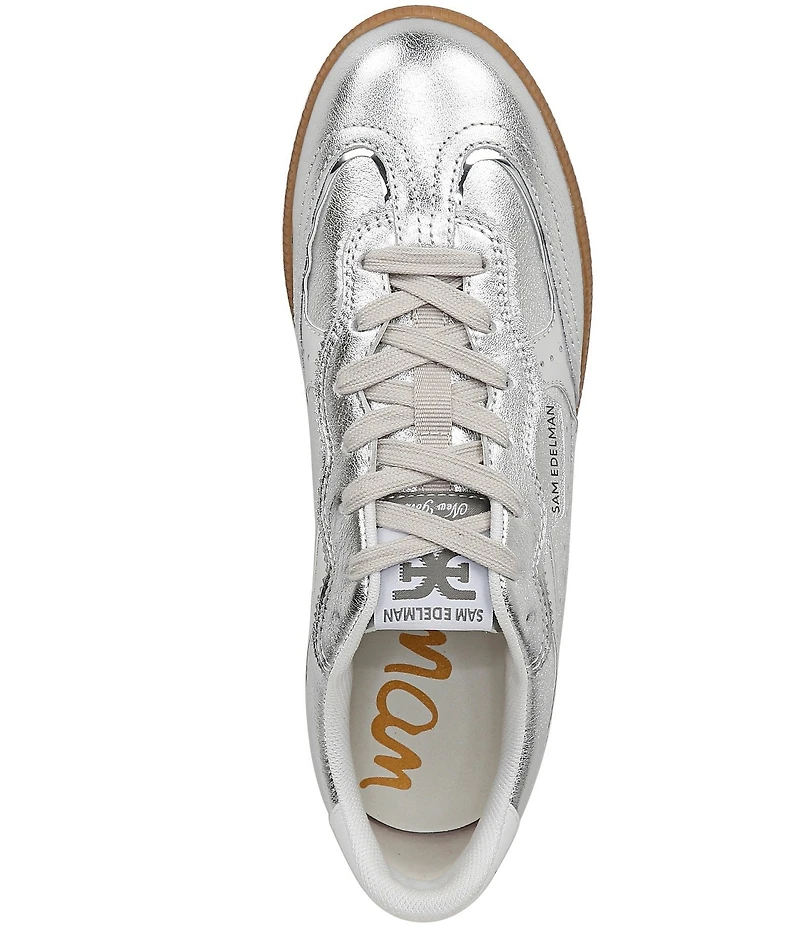 Sam Edelman Kallen Gum Sole Leather Perforated Detail Lace Up Sneakers