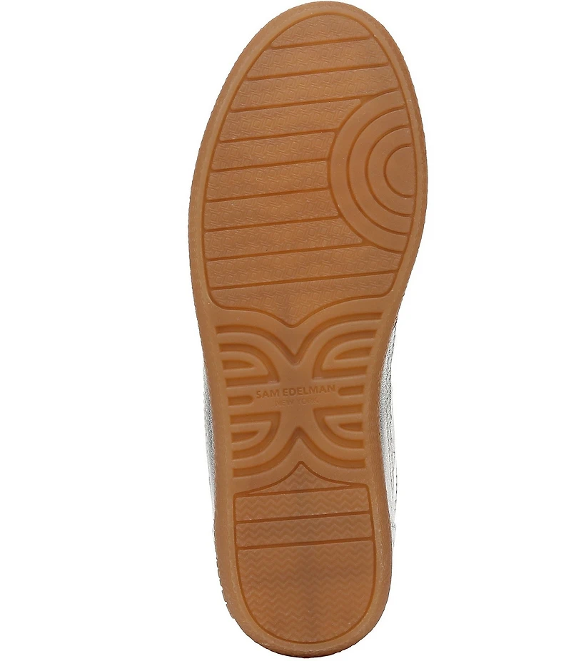 Sam Edelman Kallen Gum Sole Leather Perforated Detail Lace Up Sneakers