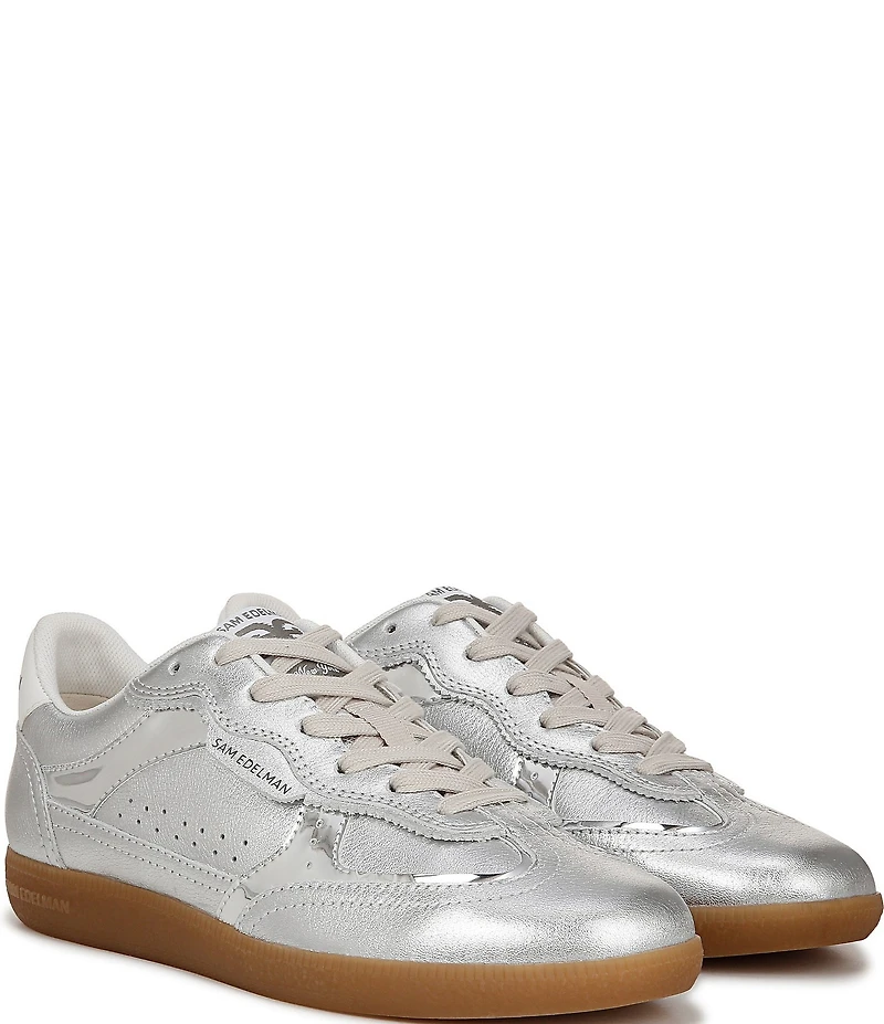 Sam Edelman Kallen Gum Sole Leather Perforated Detail Lace Up Sneakers