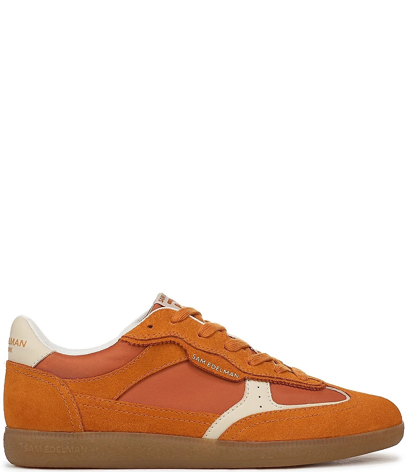 Sam Edelman Kallen Gum Sole Nylon and Suede Lace Up Sneakers