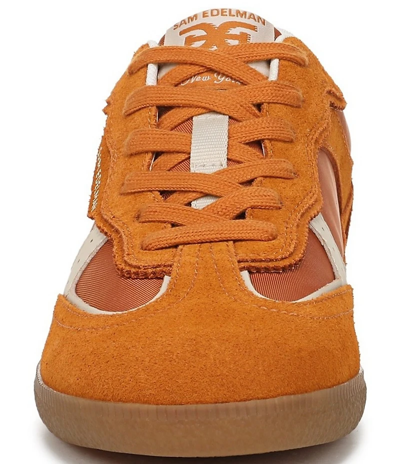 Sam Edelman Kallen Gum Sole Nylon and Suede Lace Up Sneakers