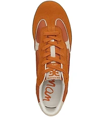 Sam Edelman Kallen Gum Sole Nylon and Suede Lace Up Sneakers