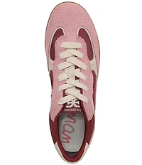 Sam Edelman Kallen Gum Sole Nylon and Suede Lace Up Sneakers