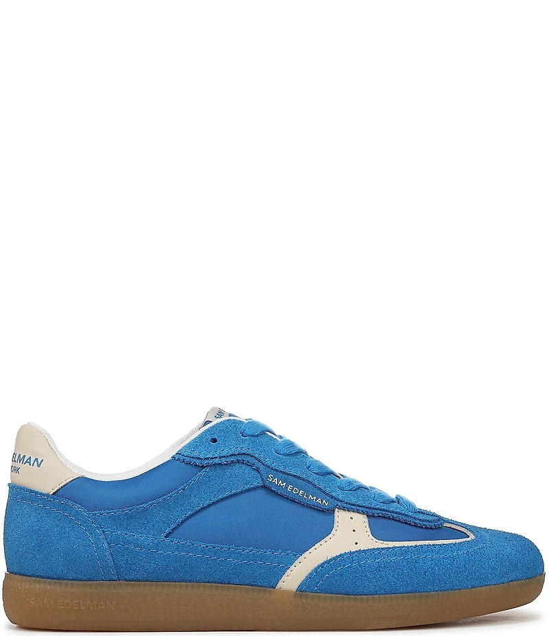 Sam Edelman Kallen Gum Sole Nylon and Suede Lace Up Sneakers
