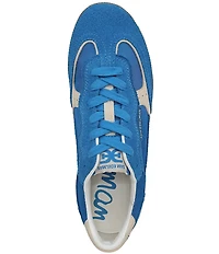 Sam Edelman Kallen Gum Sole Nylon and Suede Lace Up Sneakers