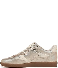 Sam Edelman Kallen Gum Sole Shimmer Suede Perforated Detail Lace Up Sneakers