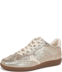 Sam Edelman Kallen Gum Sole Shimmer Suede Perforated Detail Lace Up Sneakers