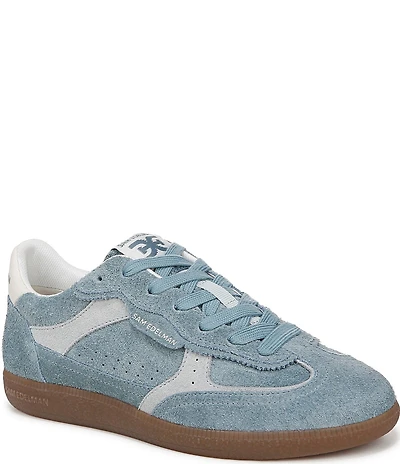 Sam Edelman Kallen Gum Sole Suede Perforated Detail Lace Up Sneakers