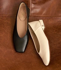 Sam Edelman Kasey Leather Square Toe Ballet Flats