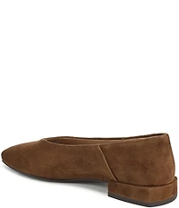 Sam Edelman Kasey High Vamp Suede Square Toe Ballet Flats