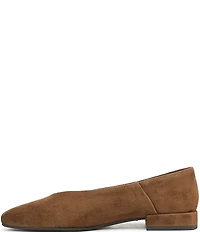 Sam Edelman Kasey High Vamp Suede Square Toe Ballet Flats