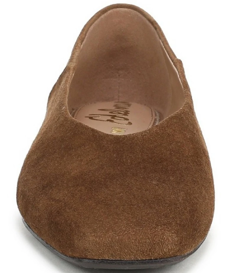 Sam Edelman Kasey High Vamp Suede Square Toe Ballet Flats