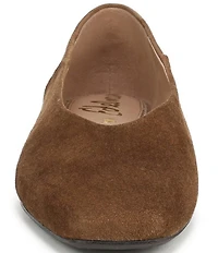 Sam Edelman Kasey High Vamp Suede Square Toe Ballet Flats
