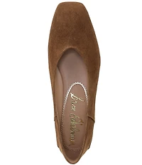 Sam Edelman Kasey High Vamp Suede Square Toe Ballet Flats