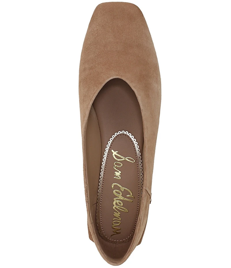 Sam Edelman Kasey Suede Square Toe Ballet Flats
