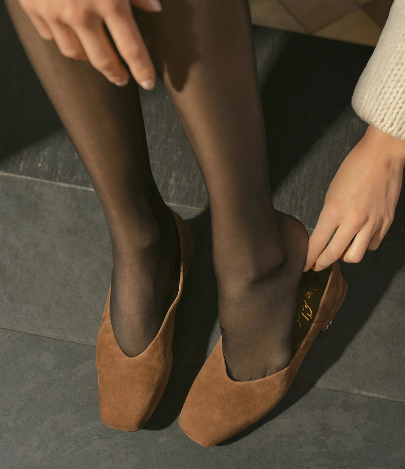 Sam Edelman Kasey Suede Square Toe Ballet Flats