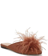 Sam Edelman Khai Moire Fabric Feather Mules