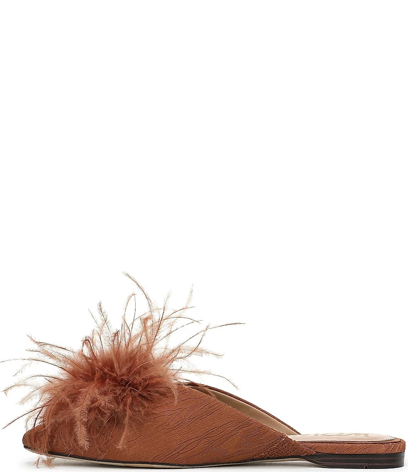 Sam Edelman Khai Moire Fabric Feather Mules