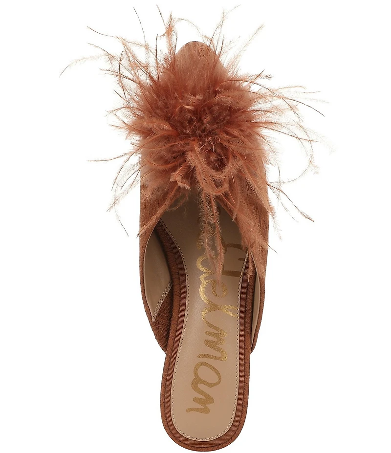 Sam Edelman Khai Moire Fabric Feather Mules