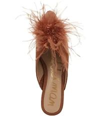 Sam Edelman Khai Moire Fabric Feather Mules