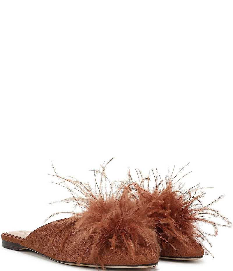 Sam Edelman Khai Moire Fabric Feather Mules
