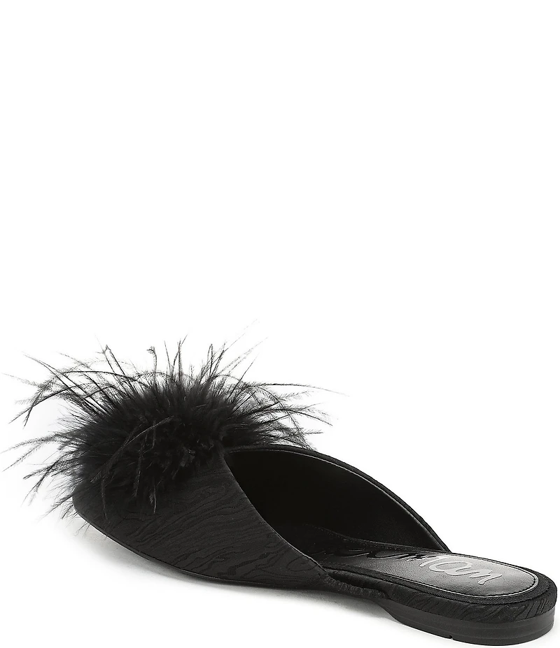 Sam Edelman Khai Moire Fabric Feather Mules