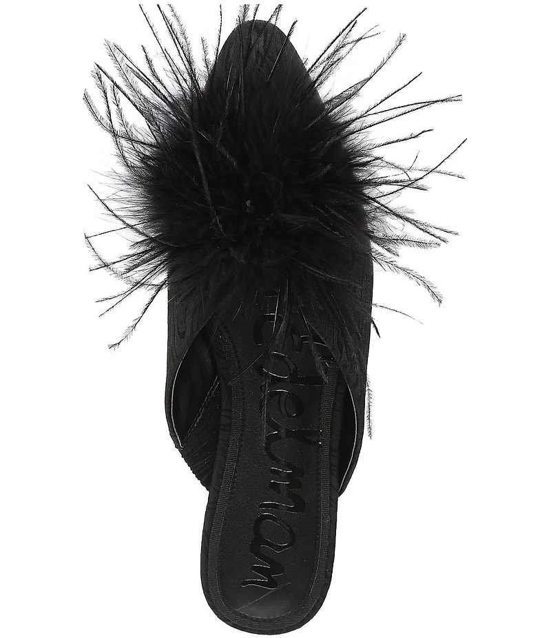 Sam Edelman Khai Moire Fabric Feather Mules