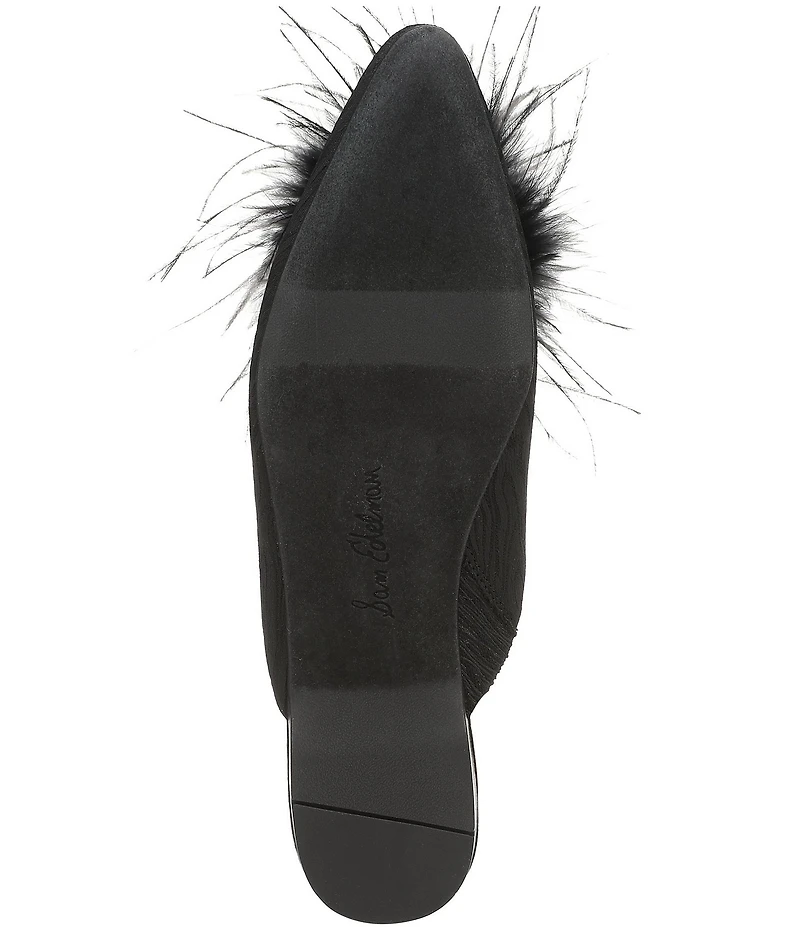 Sam Edelman Khai Moire Fabric Feather Mules