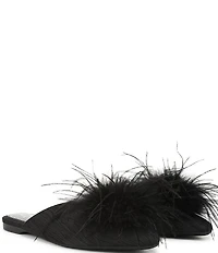 Sam Edelman Khai Moire Fabric Feather Mules