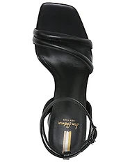 Sam Edelman Kia Leather Sculptural Heel Ankle Strap Sandals