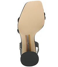 Sam Edelman Kia Leather Sculptural Heel Ankle Strap Sandals