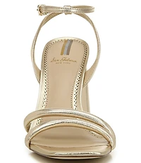 Sam Edelman Kia Leather Sculptural Heel Ankle Strap Sandals