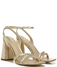 Sam Edelman Kia Leather Sculptural Heel Ankle Strap Sandals