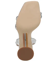 Sam Edelman Kia Leather Sculptural Heel Ankle Strap Sandals