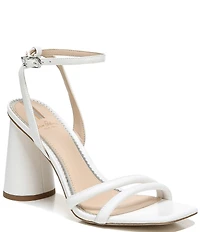 Sam Edelman Kia Leather Sculptural Heel Ankle Strap Sandals