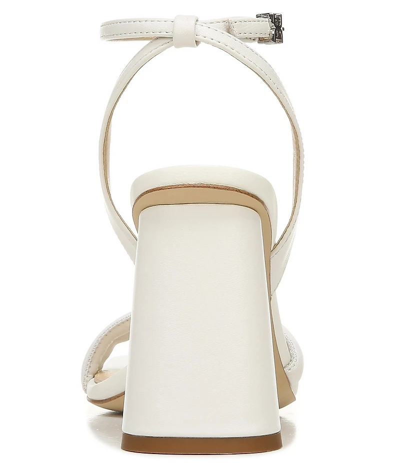 Sam Edelman Kia Leather Sculptural Heel Ankle Strap Sandals