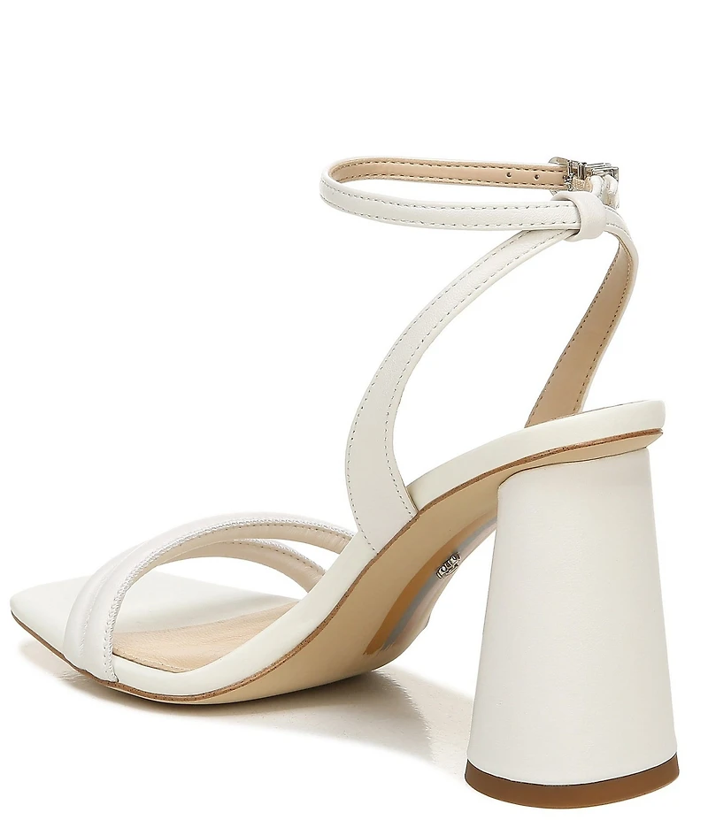 Sam Edelman Kia Leather Sculptural Heel Ankle Strap Sandals