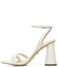 Sam Edelman Kia Leather Sculptural Heel Ankle Strap Sandals