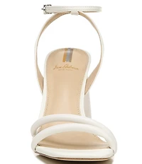 Sam Edelman Kia Leather Sculptural Heel Ankle Strap Sandals