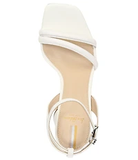Sam Edelman Kia Leather Sculptural Heel Ankle Strap Sandals