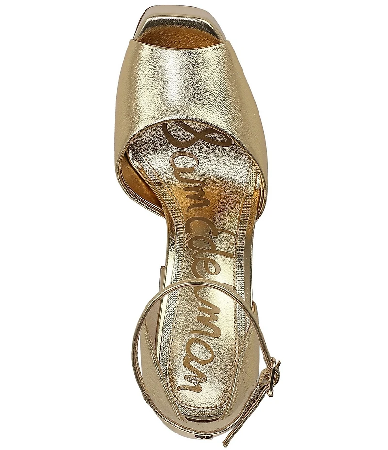 Sam Edelman Kirra Metallic Leather Ankle Strap Platform Dress Sandals