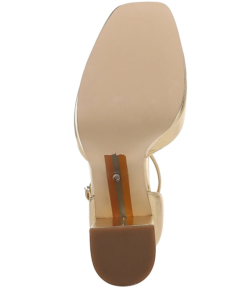Sam Edelman Kirra Metallic Leather Ankle Strap Platform Dress Sandals