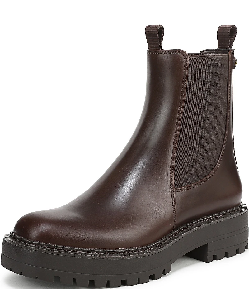 Sam Edelman Laguna Waterproof Leather Chelsea Platform Booties